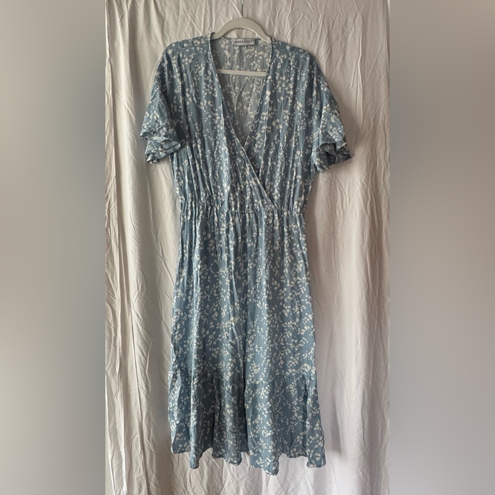 Piper and Scoot Faux-Wrap Floral Dress Size XL NEVER WORN